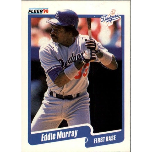 1990 Eddie Murray Fleer Baseball Card #404 - Picture 1 of 2